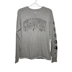 Champion gray long sleeve shirt womens small normcore casual streetwear sporty